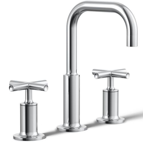Main product image of Purist Widespread Bathroom Sink Faucet w/ Cross Handles, 1.2 GPM (Polished Chrome), K-14406-3-CP