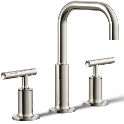 Main product image of Purist Widespread Bathroom Sink Faucet w/ Lever Handles, 1.2 GPM (Vibrant Polished Nickel), K-14406-4-SN