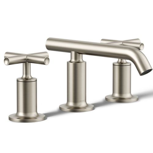 Main product image of Purist Widespread Bathroom Sink Faucet w/ Cross Handles, 1.2 GPM (Vibrant Brushed Nickel), K-14410-3-BN