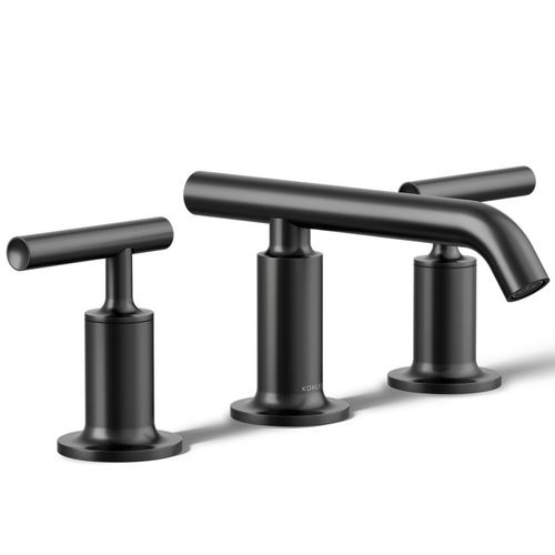 Main product image of Purist Widespread Bathroom Sink Faucet w/ Lever Handles, 1.2 GPM (Matte Black), K-14410-4-BL