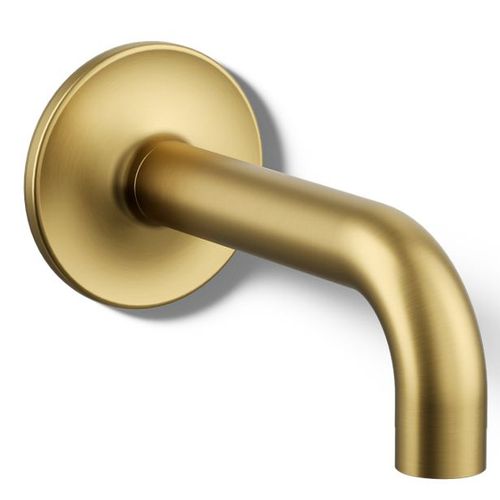 Main product image of Purist Wall Mount Bath Spout (Vibrant Brushed Moderne Brass), K-14427-2MB