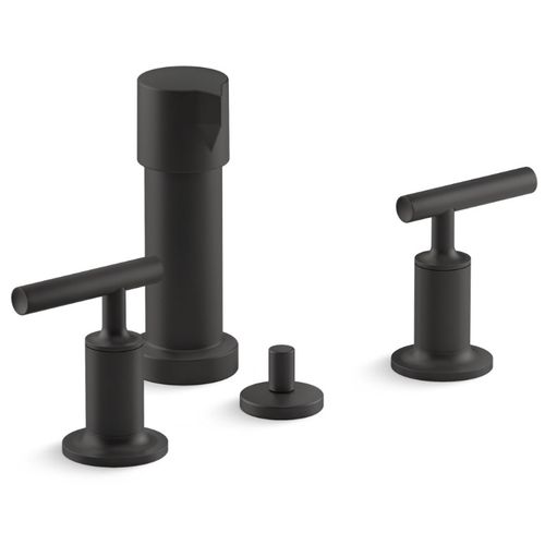 Main product image of Purist Vertical Spray Bidet Faucet w/ Lever Handles (Matte Black), K-14431-4-BL