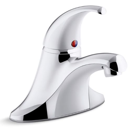 Main product image of Coralais Single-handle Centerset Bathroom Sink Faucet w/ 0.5 GPM Vandal-resistant Aerator And Red/blue Indicator, Less Drain (Polished Chrome), K-15199-4NDRA-CP