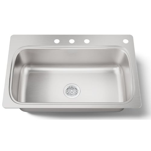 Main product image of Verse 33" Top Mount Single-bowl Kitchen Sink (Stainless Steel), K-20060-4-NA