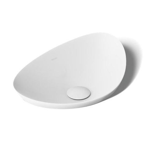 Main product image of Veil 21" Oval Vessel Bathroom Sink, No Overflow (White), K-20704-N-0