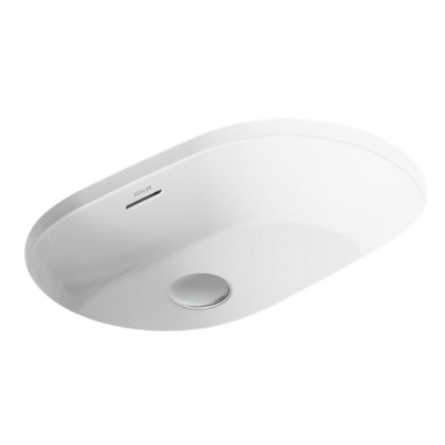 Main product image of Brazn 24-1/4" Oval Undermount Bathroom Sink (White), K-21057-0