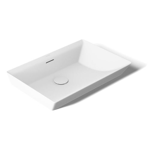 Main product image of Brazn 23" Rectangular Vessel Bathroom Sink (White), K-21060-0