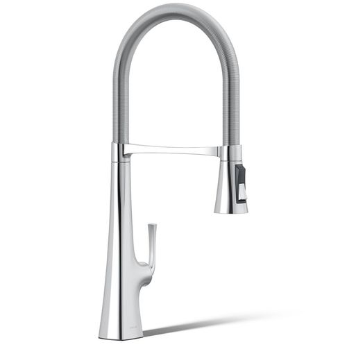 Main product image of Graze Semi-professional Kitchen Faucet w/ 3-Function Sprayhead (Polished Chrome), K-22060-CP