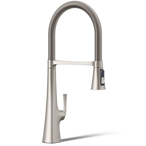 Main product image of Graze Semi-professional Kitchen Faucet w/ 3-Function Sprayhead (Vibrant Stainless), K-22060-VS