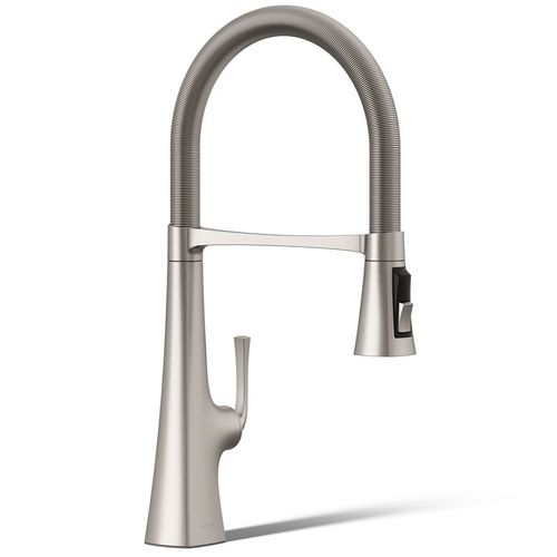 Main product image of Graze Semi-professional Kitchen Faucet w/ 3-Function Sprayhead (Vibrant Stainless), K-22061-VS