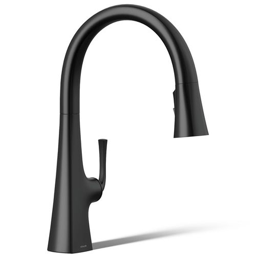 Main product image of Graze Pull-down Kitchen Faucet w/ 3-Function Sprayhead (Matte Black), K-22062-BL