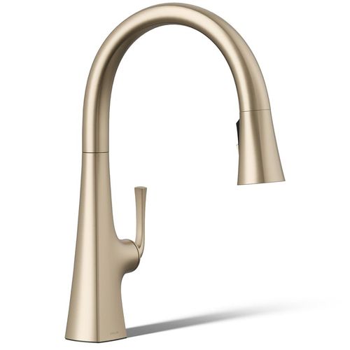 Main product image of Graze Pull-down Kitchen Faucet w/ 3-Function Sprayhead (Vibrant Brushed Bronze), K-22062-BV