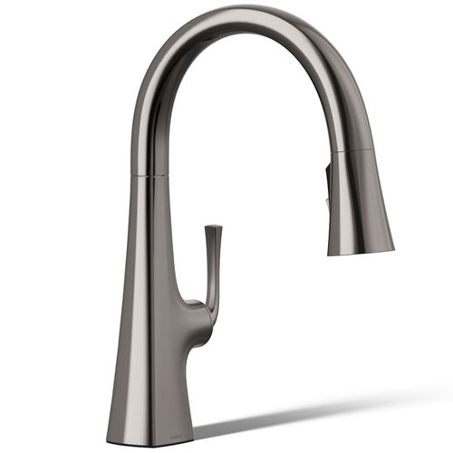 Main product image of Graze Pull-down Kitchen Faucet w/ 3-Function Sprayhead (Vibrant Titanium), K-22063-TT