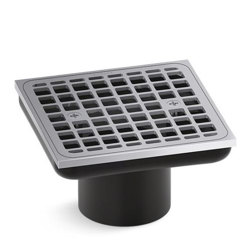 Main product image of Clearflo Square Brass Tile-in Shower Drain (Drain Body Not Included) (Polished Chrome), K-22665-CP
