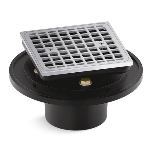 Main product image of Clearflo Square Brass Tile-in Shower Drain (Polished Chrome), K-22673-CP