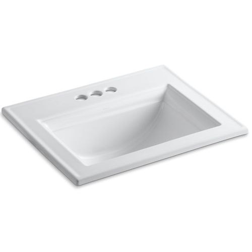 Main product image of Memoirs Stately 22-3/4" Rectangular Drop-in Bathroom Sink (White), K-2337-4-0