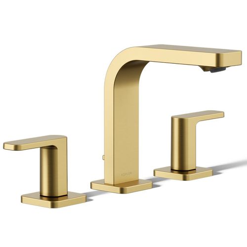 Main product image of Parallel Widespread Bathroom Sink Faucet, 1.2 GPM (Vibrant Brushed Moderne Brass), K-23484-4-2MB
