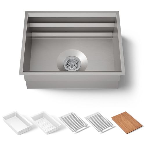 Main product image of Prolific 23" Undermount Single-bowl Workstation Kitchen Sink (Stainless Steel), K-23650-NA