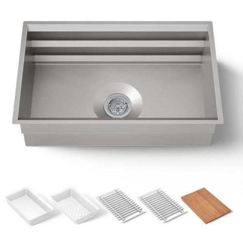 Main product image of Prolific 29" Undermount Single-bowl Workstation Kitchen Sink (Stainless Steel), K-23651-NA