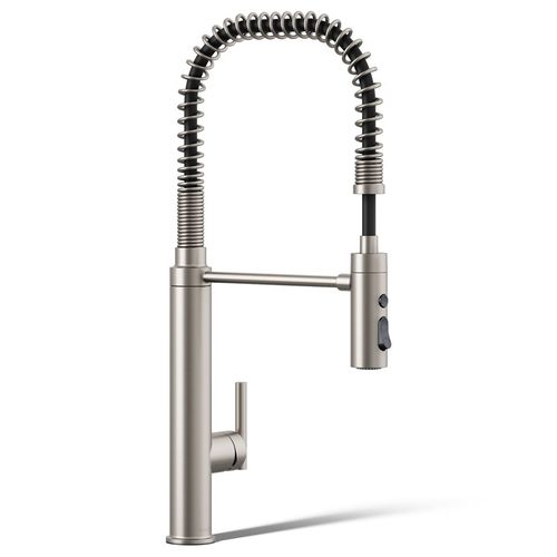 Main product image of Purist Semi-professional Kitchen Faucet w/ 3-Function Sprayhead (Vibrant Stainless), K-24982-VS