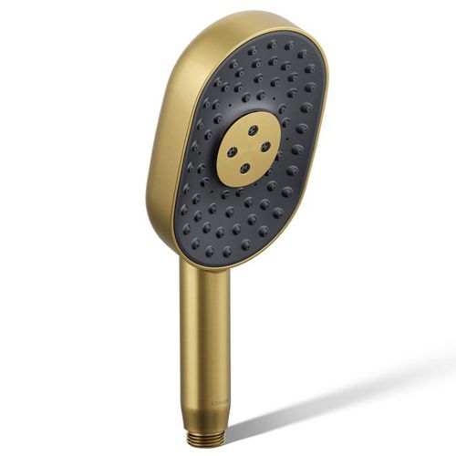 Main product image of Statement Oblong 3-Function Handshower, 2.5 GPM (Vibrant Brushed Moderne Brass), K-26284-2MB