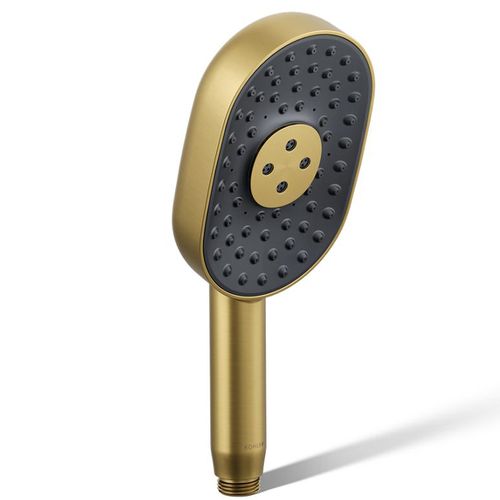 Main product image of Statement Oblong 3-Function Handshower, 1.75 GPM (Vibrant Brushed Moderne Brass), K-26284-G-2MB