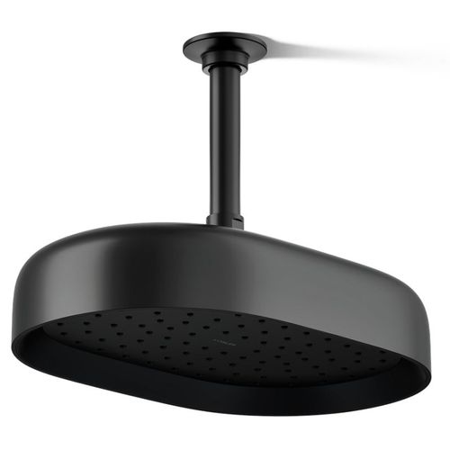 Main product image of Statement Oblong 12" 1-Function Rainhead, 2.5 GPM (Matte Black), K-26293-BL