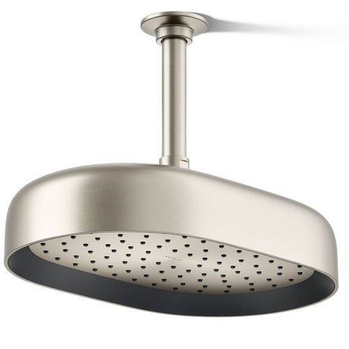 Main product image of Statement Oblong 12" 1-Function Rainhead, 1.75 GPM (Vibrant Brushed Nickel), K-26293-G-BN