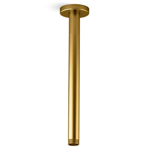 Main product image of Statement 12" Ceiling Mount 1-Function Rainhead Arm And Flange (Vibrant Brushed Moderne Brass), K-26321-2MB