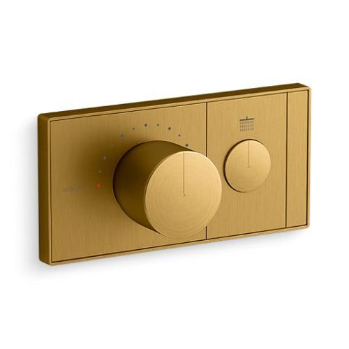 Main product image of Anthem One-outlet Recessed Mechanical Thermostatic Valve Control (Vibrant Brushed Moderne Brass), K-26345-9-2MB