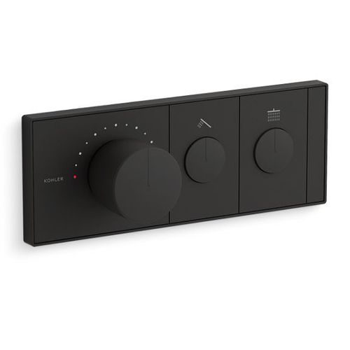 Main product image of Anthem Two-outlet Recessed Mechanical Thermostatic Valve Control (Matte Black), K-26346-9-BL