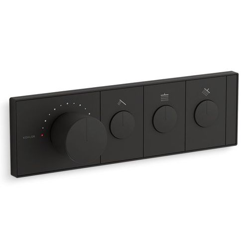 Main product image of Anthem Three-outlet Recessed Mechanical Thermostatic Valve Control (Matte Black), K-26347-9-BL
