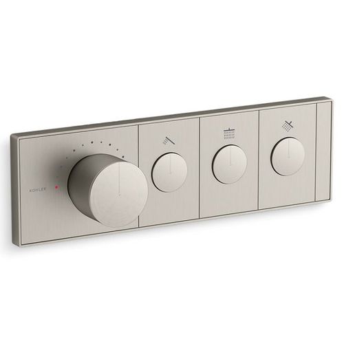 Main product image of Anthem Three-outlet Recessed Mechanical Thermostatic Valve Control (Vibrant Brushed Nickel), K-26347-9-BN