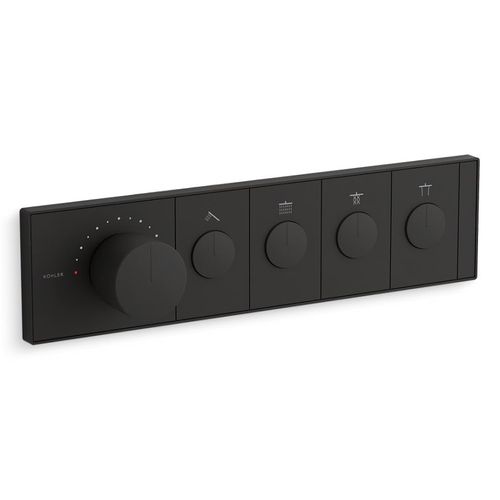 Main product image of Anthem Four-outlet Recessed Mechanical Thermostatic Valve Control (Matte Black), K-26348-9-BL