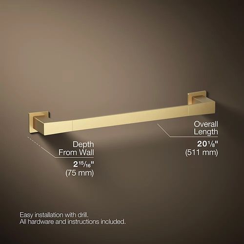Main product image of Honesty 18" Towel Bar (Vibrant Brushed Moderne Brass), K-26633-2MB