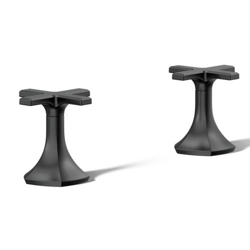 Main product image of Occasion Cross Bathroom Sink Faucet Handles (Matte Black), K-27010-3-BL