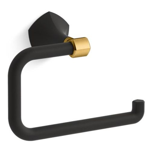 Main product image of Occasion Towel Ring (Matte Black w/ Brushed Moderne Brass), K-27063-BMB