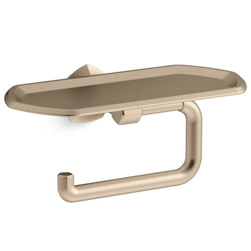 Main product image of Occasion Toilet Paper Holder w/ Tray (Vibrant Brushed Bronze), K-27128-BV