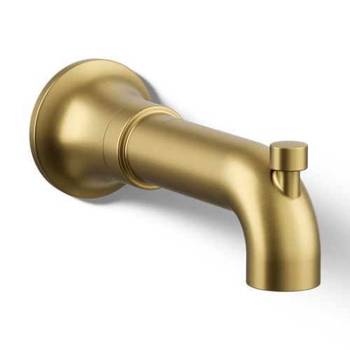 Main product image of Tone Wall Mount Bath Spout w/ Diverter (Vibrant Brushed Moderne Brass), K-27422-2MB
