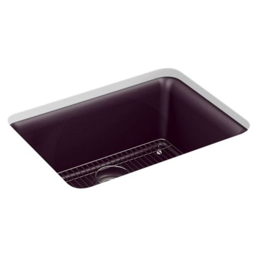 Main product image of Cairn 24 Undermount Sgl Basin W/Rack (Matte Black Plum), K-28001-CM8