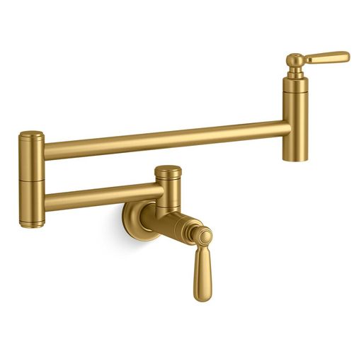 Main product image of Edalyn by Studio McGee Wall Mount Pot Filler (Vibrant Brushed Moderne Brass), K-28359-2MB