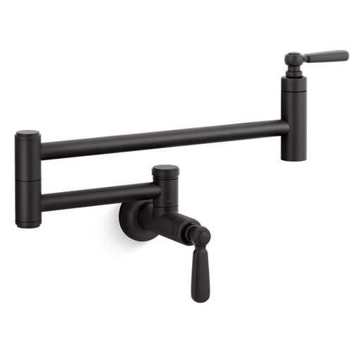 Main product image of Edalyn by Studio McGee Wall Mount Pot Filler (Matte Black), K-28359-BL