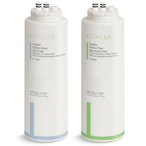 Main product image of Aquifer+ Replacement Filter Cartridge Two-pack w/ Hollow Fiber Membrane And Carbon Block Voc, K-29651-NA