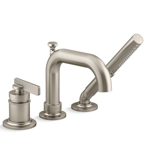 Main product image of Castia Deck Mounted Bath Faucet w/ Handshower (Vibrant Brushed Nickel), K-35913-4-BN