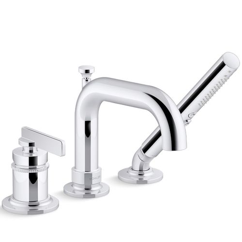 Main product image of Castia Deck Mounted Bath Faucet w/ Handshower (Polished Chrome), K-35913-4-CP