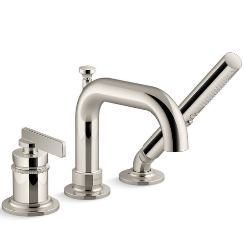 Main product image of Castia Deck Mounted Bath Faucet w/ Handshower (Vibrant Polished Nickel), K-35913-4-SN