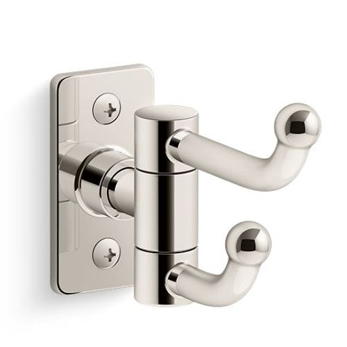 Main product image of Castia Double Robe Hook (Vibrant Polished Nickel), K-35927-SN