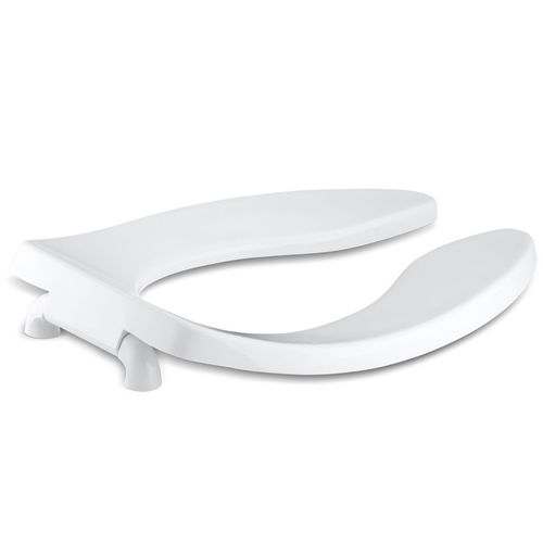 Main product image of Lustra Commercial Elongated Toilet Seat w/ Antimicrobial Agent And Check Hinge (White), K-4666-CA-0