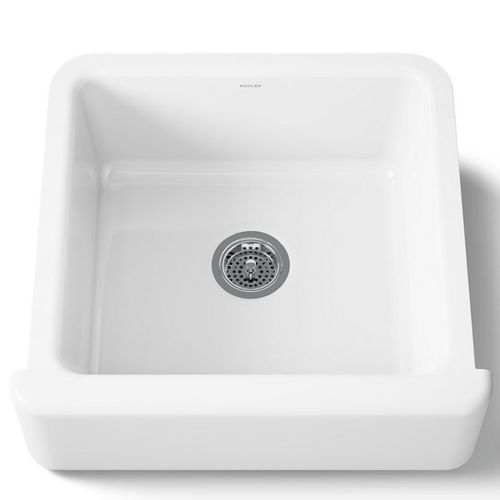 Main product image of Whitehaven 23-1/2" Undermount Single-bowl Farmhouse Kitchen Sink (White), K-5665-0