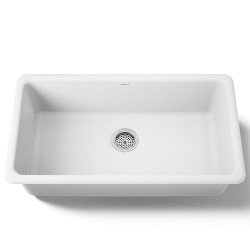 Main product image of Iron/Tones 33" Top-/undermount Single-bowl Kitchen Sink (White), K-5707-0
